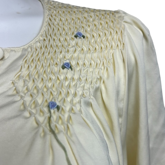 Aria Nightgown Long Satin Brushed Lined - Picture 3 of 9